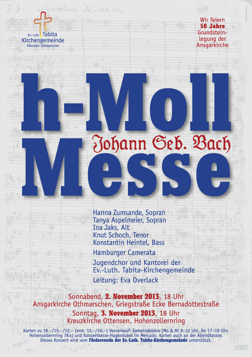 Konzertplakat: „h-Moll-Messe“