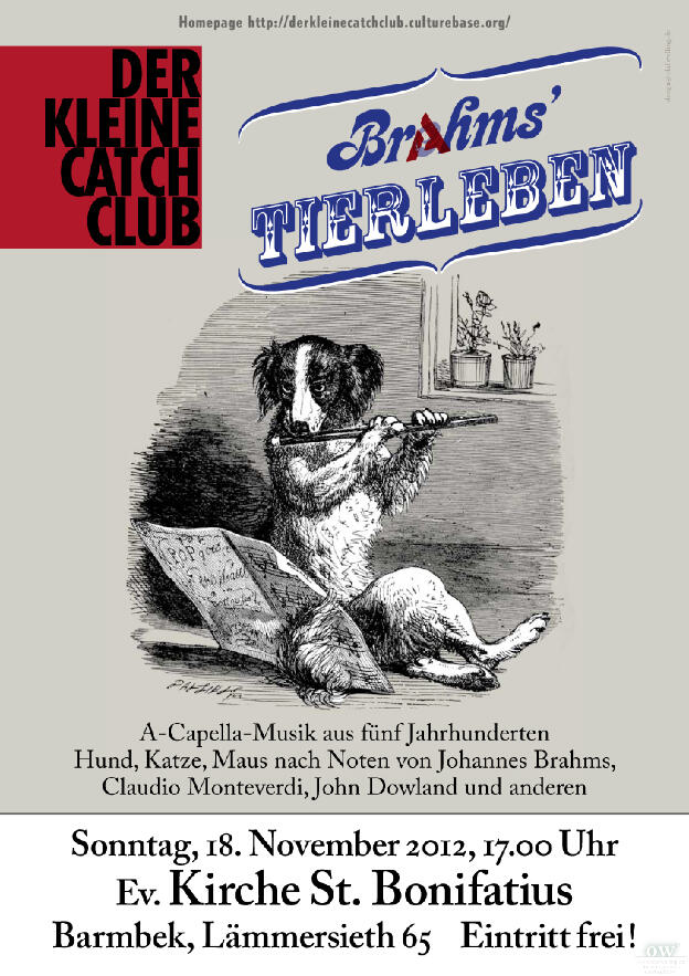 Konzertplakat „Brahms’ Tierleben“